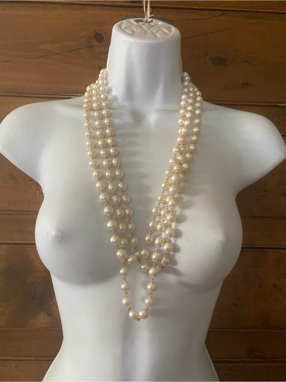 (JE23)Vintage Classic Faux Pearl Multi-Strand Necklace